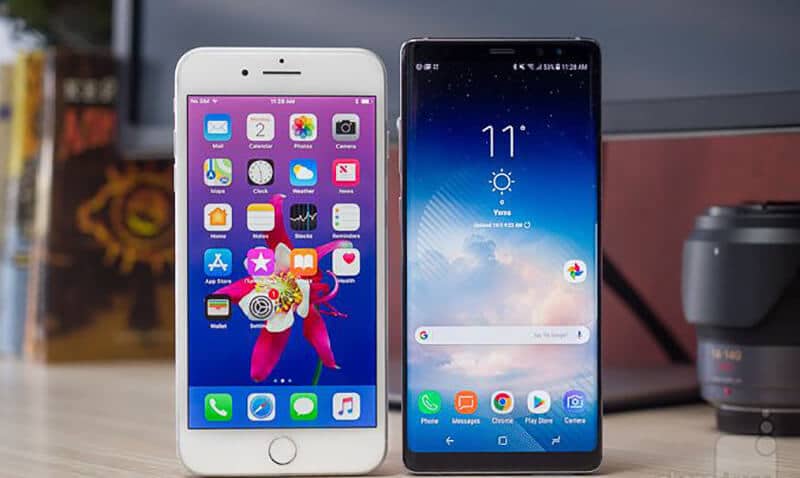 Comparing Apple iPhone 8 Plus vs Samsung Galaxy Notes 8