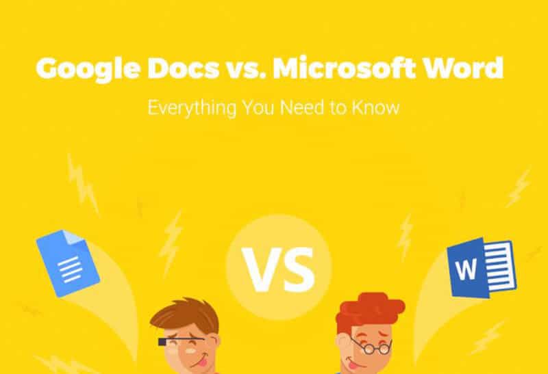 Comparing Microsoft Word vs Google Docs